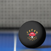 Paddestoel Rockstar - Punky Schimmel van Metaal Pingpongbal (Net)