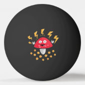 Paddestoel Rockstar - Punky Schimmel van Metaal Pingpongbal (Achterkant)