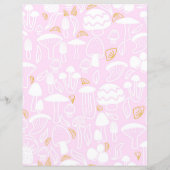 Paddestoel roze briefpapier (Achterkant)