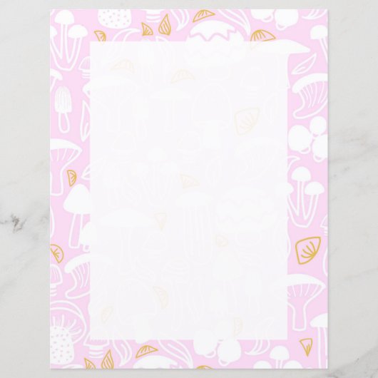 Paddestoel roze briefpapier (Voorkant)