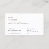 Paddestoel Scherm-Print Illustratie Tan/Zwart Visitekaartje (Achterkant)