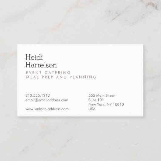 Paddestoel Scherm-Print Illustratie Tan/Zwart Visitekaartje (Achterkant)