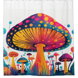 Paddestoel schimmel plant kunst. Klein Douchegordijn