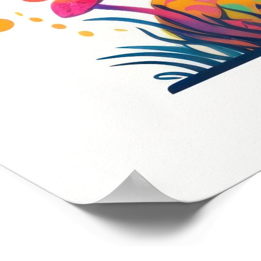 Paddestoel schimmel plant kunst. poster (Hoek)