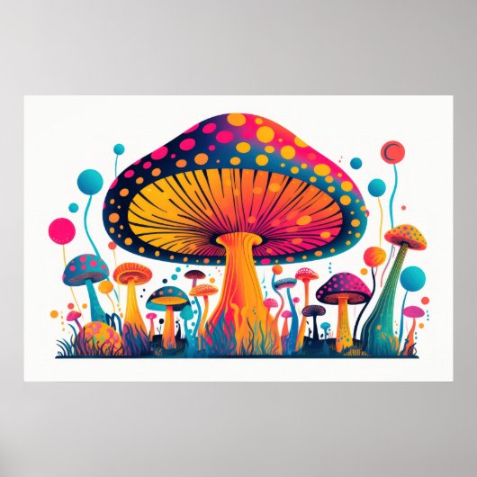 Paddestoel schimmel plant kunst. poster (Voorkant)