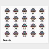 paddestoel sneaker karakter ronde sticker (Vel)