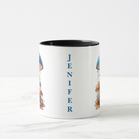 Paddestoel Stand op Zand Regen Koffie Mok (Midden)