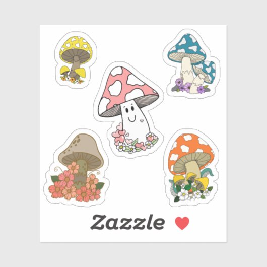 Paddestoel Sticker Set (Vel)