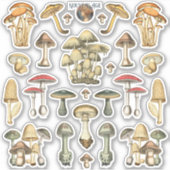Paddestoel Sticker Sheet (Voorkant)
