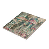 Paddestoel Tegels, Keramische Tegel Tegeltje (Zijkant)