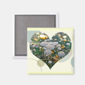 Paddestoel tuin hart magneet (Voorkant / Achterkant)