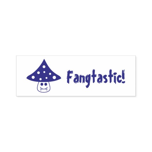 Paddestoel Vampier Fangtastic Zelfinking Stamp Zelfinktende Stempel (Design)