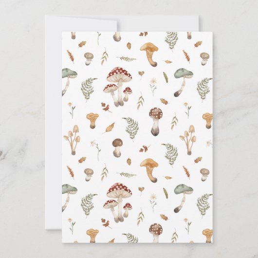 Paddestoel Verjaardag Uitnodiging (Achterkant)