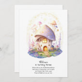 Paddestoel Verjaardag Uitnodiging (Voorkant / Achterkant)