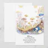 Paddestoel Verjaardag Uitnodiging (Voorkant / Achterkant)