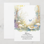 Paddestoel Verjaardag Uitnodiging (Voorkant / Achterkant)