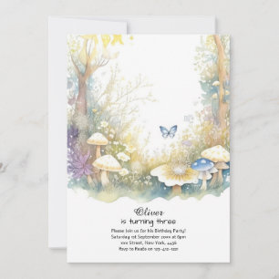 Paddestoel Verjaardag Uitnodiging