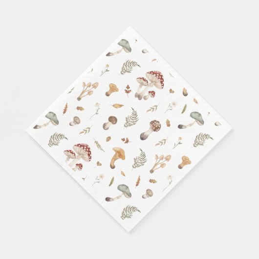 Paddestoel Verjaardags Servet (Hoek)