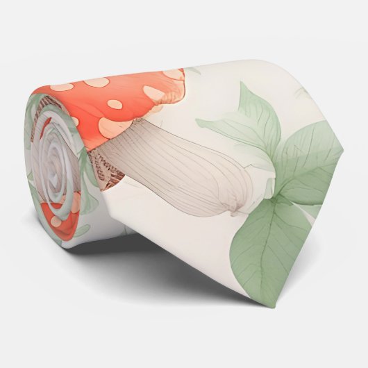 Paddestoel Waterverf Kleurrijk Gepersonaliseerd Pa Stropdas (Opgerold)