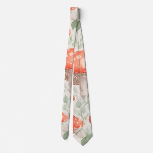 Paddestoel Waterverf Kleurrijk Gepersonaliseerd Pa Stropdas (Achterkant)