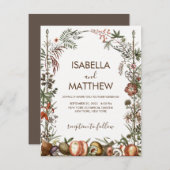  paddestoel Wildflower Fairycore Bloemen Boho Kaart (Voorkant / Achterkant)