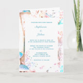 Paddestoel Woodland Abstract Blauw Wit Boho Bruilo (Voorkant)