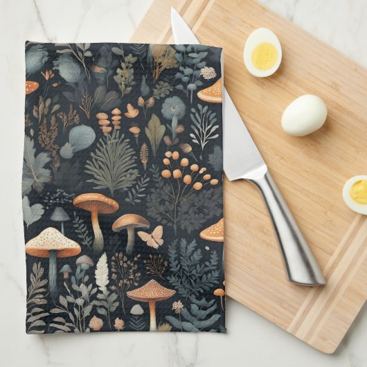 Paddestoelbos Theedoek (Quarter Fold)