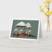 "Paddestoelen 1 van de herfst" kunstwenskaart Kaart (Gele Bloem)