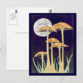 Paddestoelen in Maanlicht Briefkaart (Voorkant / Achterkant)