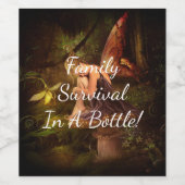 paddestoelenfee-Thanksgiving Wijn Etiket (Enkel label)