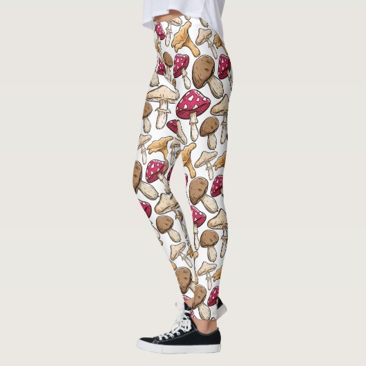 Paddestoelpatroon leggings (Links)