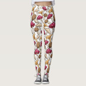 Paddestoelpatroon leggings (Voorkant)