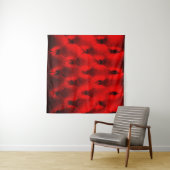 Padding cushion, Vintage red padding cushion textu Wandkleed (In Situ (horizontaal))
