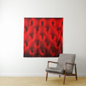 Padding cushion, Vintage red padding cushion textu Wandkleed (In situ)