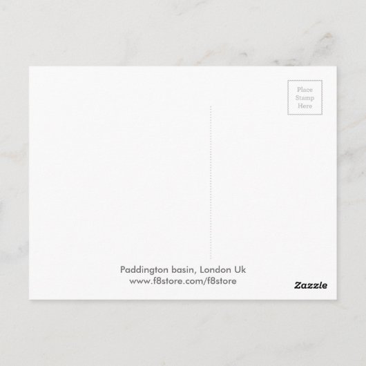 Paddington Basin, Londen, Briefkaart Verenigd Koni (Achterkant)