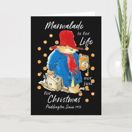 Paddington Bear Xmas Marmalade For Life Cute Merry Kaart (Voorkant)
