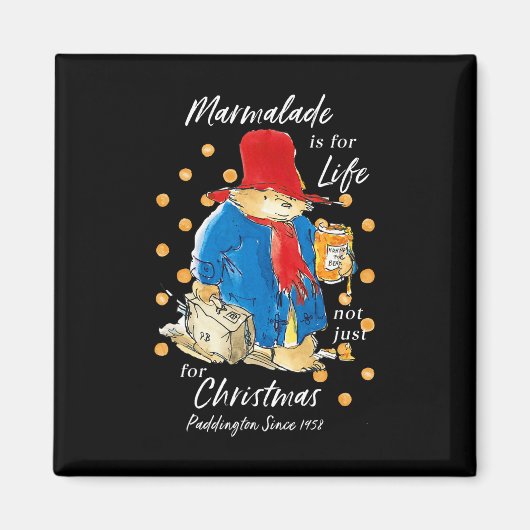 Paddington Bear Xmas Marmalade For Life Cute Merry Magneet (Voorkant)