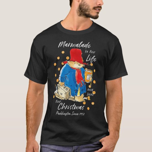 Paddington Bear Xmas Marmalade For Life Cute Merry T-shirt (Voorkant)