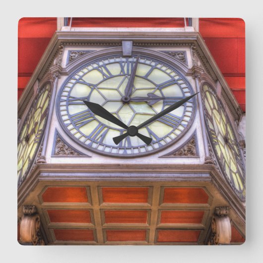 Paddington Railway Station Clock Vierkante Klok (Voorkant)