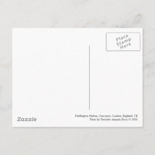 Paddington Station, Concursus II, Londen Briefkaart (Achterkant)