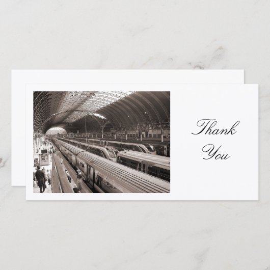 Paddington-station - Hartelijk dank Bedankkaart (Voorkant / Achterkant)