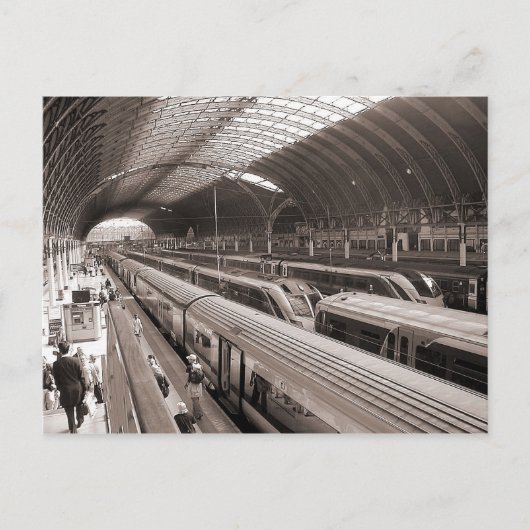 Paddington Station, Londen. Briefkaart (Voorkant)