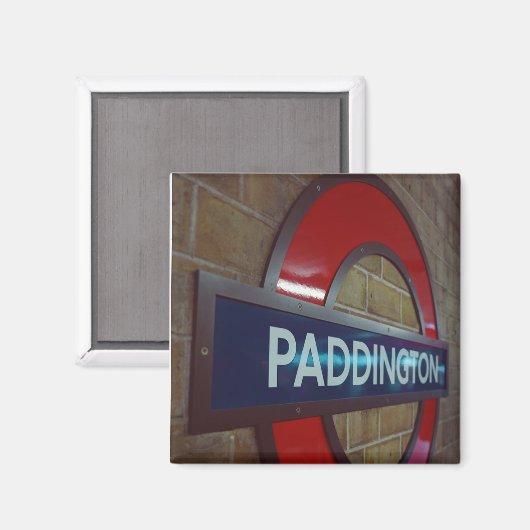 Paddington Station Londen Metro Sign Magneet (Voorkant / Achterkant)