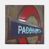 Paddington Station Londen Metro Sign Magneet (Voorkant)