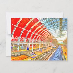 Paddington Station London Pop Art Briefkaart