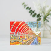 Paddington Station London Pop Art Briefkaart (Staand voorkant)