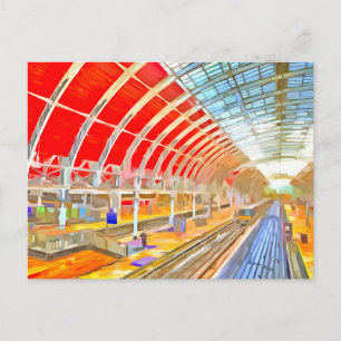 Paddington Station London Pop Art Briefkaart
