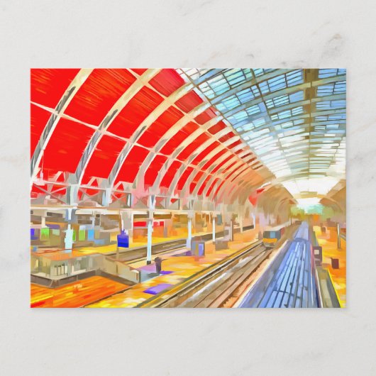 Paddington Station London Pop Art Briefkaart (Voorkant)
