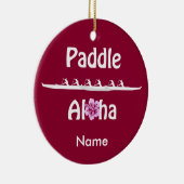 Paddle Aloha-Wahine Keramisch Ornament (Rechts)