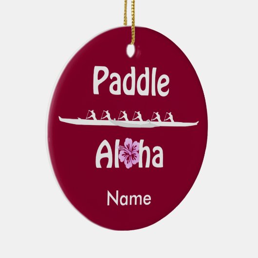 Paddle Aloha-Wahine Keramisch Ornament (Rechts)